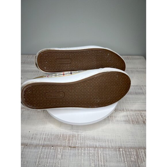 Coach Womens Barrett Tattersall Sneakers Plaid Canvas Size 8B - Picture 4 of 14